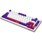 Lorgar KBP7075W White Безжична геймърска механична клавиатура с Lorgar Toxic Purple суичове