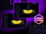 Lorgar KBP7075W White Безжична геймърска механична клавиатура с Lorgar Toxic Purple суичове