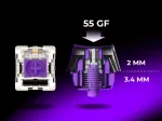 Lorgar KBP7075W White Безжична геймърска механична клавиатура с Lorgar Toxic Purple суичове