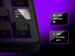 Lorgar KBP7075W White Безжична геймърска механична клавиатура с Lorgar Toxic Purple суичове