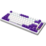Lorgar KBP7075W White Безжична геймърска механична клавиатура с Lorgar Toxic Purple суичове