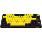 Lorgar KBP7075W White Безжична геймърска механична клавиатура с Lorgar Toxic Purple суичове