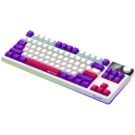 Lorgar KBP70TKLW Yellow Безжична геймърска механична клавиатура с Lorgar Toxic Purple суичове