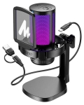 Maono DGM20 GamerWave Black USB Настолен геймърски микрофон