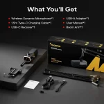 Maono PD100WS Black безжичен динамичен микрофон с рамо
