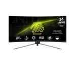 MSI MAG 345CQR 34, VA, 180Hz, 1ms, UWQHD (3440 x 1440), 219, FreeSync Premium, HDR, Ai VISION, Извит геймърски монитор