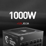 MSI MAG A1000GL PCIE5 1000W, 80 Plus Gold, Модулно, PCIe Gen 5.1, ATX 3.1 Захранване за компютър