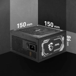 MSI MAG A1000GL PCIE5 1000W, 80 Plus Gold, Модулно, PCIe Gen 5.1, ATX 3.1 Захранване за компютър