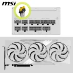 MSI MAG A1000GL PCIE5 WHITE 1000W, 80 Plus Gold, Напълно модулно, PCIe Gen 5.0, ATX 3.1 Захранване за компютър