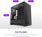 NZXT H3 Flow Black компютърна кутия