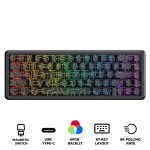 ONIKUMA G67 Black 8K геймърска механична клавиатура с магнитни суичове