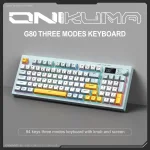 ONIKUMA G80 безжична геймърска мембранна клавиатура с LCD дисплей