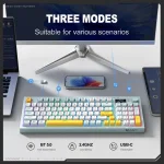 ONIKUMA G80 безжична геймърска мембранна клавиатура с LCD дисплей