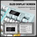 ONIKUMA G80 безжична геймърска мембранна клавиатура с LCD дисплей