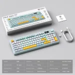 ONIKUMA G80 безжична геймърска мембранна клавиатура с LCD дисплей