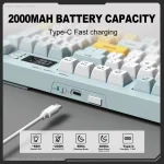 ONIKUMA G80 безжична геймърска мембранна клавиатура с LCD дисплей