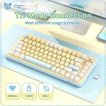 ONIKUMA MT707 Yellow безжична геймърска механична клавиатура