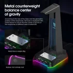 ONIKUMA ST-2 Black RGB стойка за слушалки с USB хъб