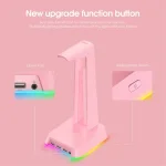 ONIKUMA ST-2 Black RGB стойка за слушалки с USB хъб