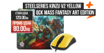 SteelSeries Kinzu v2 Yellow мишка + SteelSeries QcK mass Fantasy Art Gank Edition пад за мишка