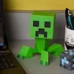 Minecraft Creeper Vinyl Figure and diamond block комплект