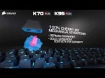 Corsair Gaming K70 RGB Геймърска механична клавиатура с Cherry MX Red суичове