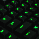 Razer BlackWidow Ultimate 2016 Stealth Геймърска механична клавиатура със оранжеви суичове