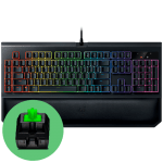 Razer BlackWidow Chroma V2 Геймърска механична клавиатура със зелени Razer суичове