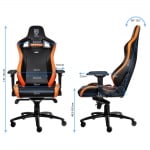 noblechairs EPIC PENTA Sports Edition Black/Orange Геймърски стол от изкуствена кожа 100% Vegan