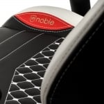 noblechairs EPIC Black/White/Red Геймърски стол от естествена кожа