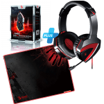 Геймърски комплект от слушалки Bloody G500, звукова карта Bloody G480 и пад за мишка Bloody B-080 Defense Armor Control Large