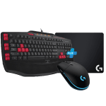 Logitech геймърски комплект - клавиатура Logitech G103, мишка Logitech G203 и пад за мишка Logitech G640