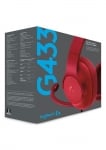 Logitech G433 Red 7.1 DTS Surround Sound Геймърски слушалки с микрофон