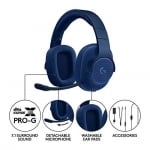 Logitech G433 Blue 7.1 DTS Surround Sound Геймърски слушалки с микрофон