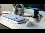 Razer BlackWidow X Chroma Mercury Edition Геймърска механична клавиатура със зелени Razer суичове