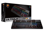 Cougar Ultimus RGB Blue Геймърска механична клавиатура със сини суичове