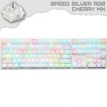 Ducky One White RGB Геймърска механична клавиатура с Cherry MX Speed Silver суичове