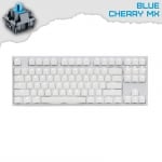 Ducky One 2 White TKL Геймърска механична клавиатура с Cherry MX Blue суичове