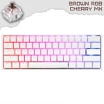 Ducky One 2 Mini Pure White v2 RGB Геймърска механична клавиатура с Cherry MX Brown суичове