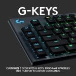 Logitech G815 Lightsync RGB Механична геймърска клавиатура с GL Tactile суичове