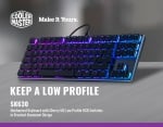 Cooler Master SK630 Геймърска механична клавиатура с Cherry MX Low Profile Red суичове