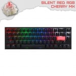Ducky One 2 SF RGB Геймърска механична клавиатура с Cherry MX Silent Red суичове