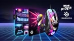 SteelSeries QcK Large Neon Rider Edition Геймърски пад за мишка