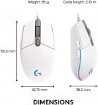 Logitech G102 Lightsync White Геймърска оптична мишка