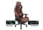 Thermaltake X Fit Real Leather Brown Ергономичен геймърски стол с естествена кожа