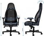 noblechairs ICON Black Геймърски стол от изкуствена кожа 100% Vegan