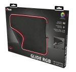 Trust GXT 765 Glide-Flex RGB Геймърски пад за мишка с подсветка и USB хъб