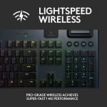 Logitech G915 Lightspeed RGB Безжична механична геймърска клавиатура с GL Clicky суичове