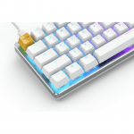 Glorious White Ice GMMK RGB Compact геймърска механична клавиатура с Gateron Brown суичове