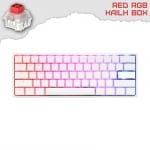 Ducky One 2 Mini V2 Pure White RGB Геймърска механична клавиатура с Kailh BOX Red суичове